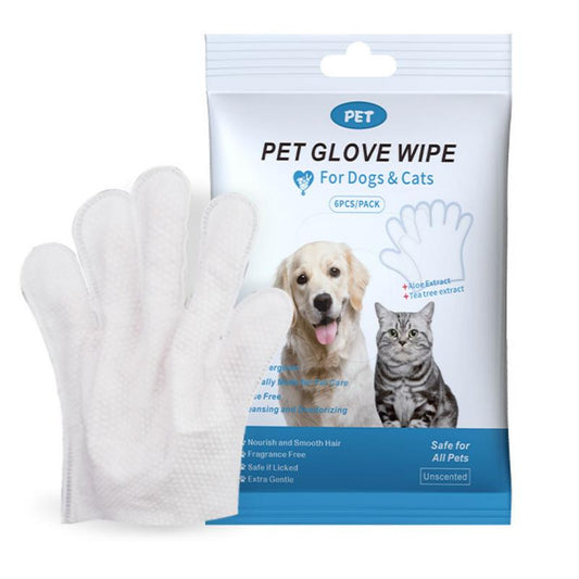 Pet Glove Wipes for Dogs & Cats,Hypoallergenic Pet Wipes Disposable No-Rinse Grooming,Spraycomb ,Dogbath,Dog and Cat Clean